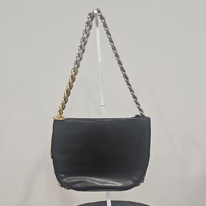 Stella McCartney Black Shoulder Bag with Gold & Silver Chain Strap